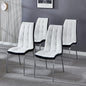 SSLine Modern Leather Dining Chairs Highback Upholstered Set of 4 (Table Not Included)