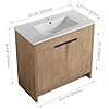 SSLine 36-Inch Bathroom Vanity with Sink (Natural Brown)