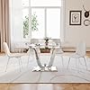 SSLine 70" Rectangle Clear Glass Dining Table With Double U Shape Legs  (Chairs Not Included)