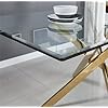 SSLine Gold 51" Rectangular Dining Table for 4 People