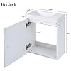 SSLine 16" Small Wall Mounted Bathroom Vanity with Sink Comboc