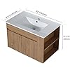 SSLine 30" Wall Mounted Bathroom Vanity with Sink Combo