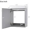 SSLine 16" Small Wall Mounted Bathroom Vanity with Sink Comboc