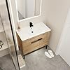 SSLine Modern 36" Wall Mounted & Free Standing Bathroom Vanity with Sink