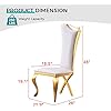 SSLine White Leather Dining Chairs for Kitchen Dining Room (Table Not Included)