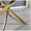 SSLine Gold 51" Rectangular Dining Table for 4 People