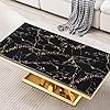 SSLine 46.8" Diamond Shape Rectangular Faux Marble Coffee Table c