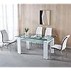 SSLine Modern Leather Dining Chairs Highback Upholstered Set of 4 (Table Not Included)