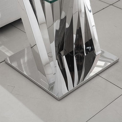 SSLine Modern Clear Glass End Table