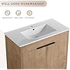 SSLine 36-Inch Bathroom Vanity with Sink (Natural Brown)