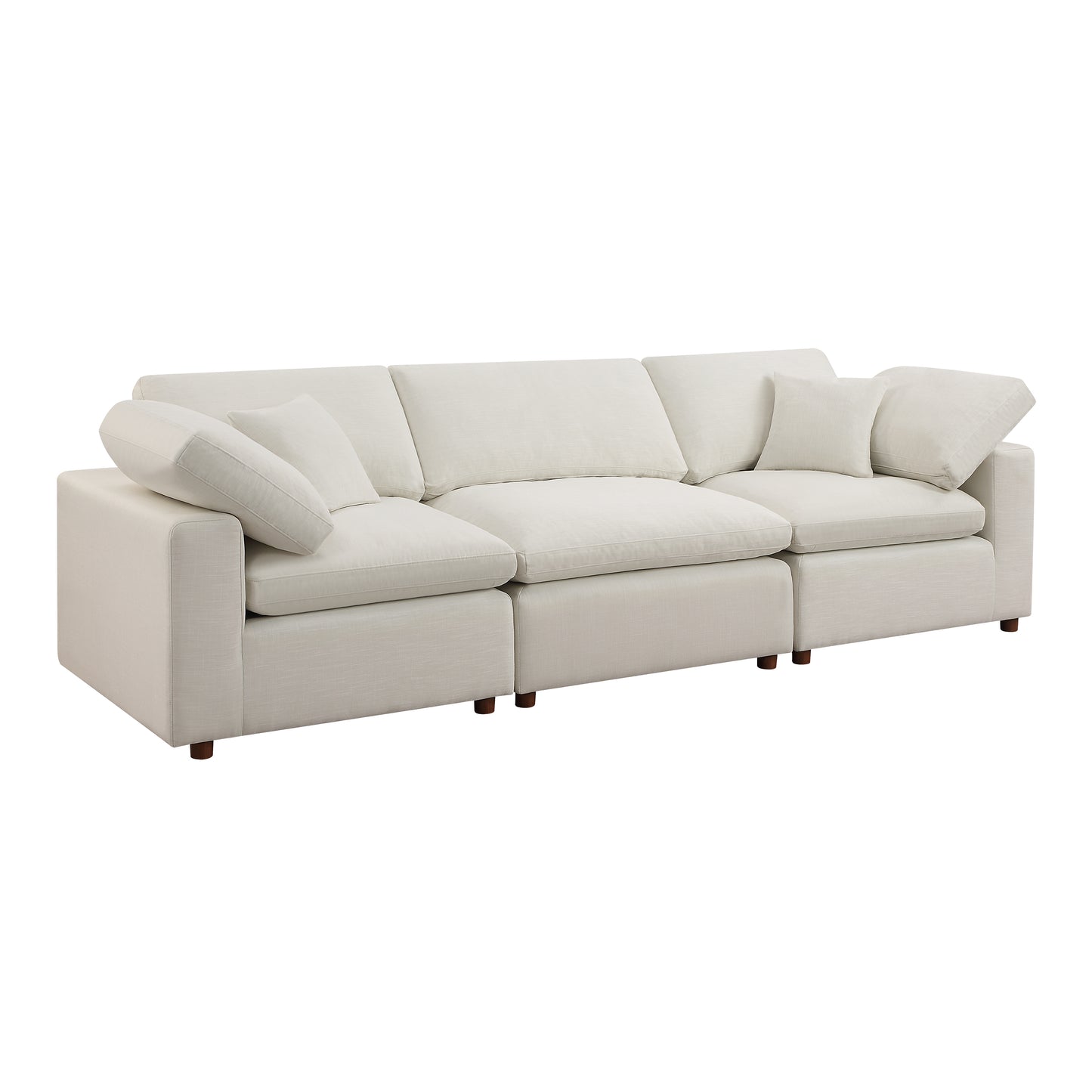 SSline Modern Modular Convertible Sectional Sofa Couch, Self-customization Design Sofa, White