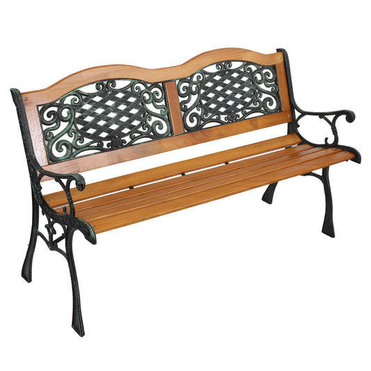 SSLine Outdoor Hardwood Garden Bench 49-Inch Patio Park Bench