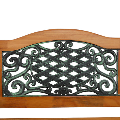 SSLine Outdoor Hardwood Garden Bench 49-Inch Patio Park Bench