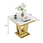 SSLine U-Shape Modern Elegant Square Faux Marble End Table